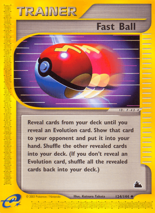 124, Item, Normal, Reverse Holofoil, Skyridge, Uncommon Fast Ball (124/144) [Skyridge] - Trading Card World