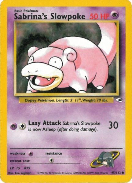 95, Common, Gym Heroes Unlimited, Normal, Psychic, Psychic[×2] Sabrina's Slowpoke (95/132) [Gym Heroes Unlimited] - Trading Card World