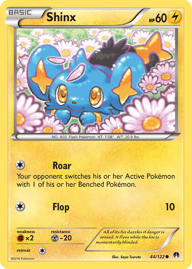 44, Common, Fighting[×2], Lightning, Metal[-20], Normal, Reverse Holofoil, XY: BREAKpoint Shinx (44/122) [XY: BREAKpoint] - Trading Card World