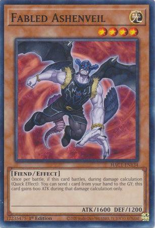 1st Edition, Common, Effect Monster, Fiend, Hidden Arsenal: Chapter 1, Light Fabled Ashenveil (Duel Terminal) [HAC1-EN134] Common - Trading Card World