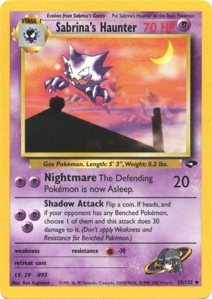 55, Fighting[-30], Gym Challenge Unlimited, Normal, Psychic, Uncommon Sabrina's Haunter (55/132) [Gym Challenge Unlimited] - Trading Card World