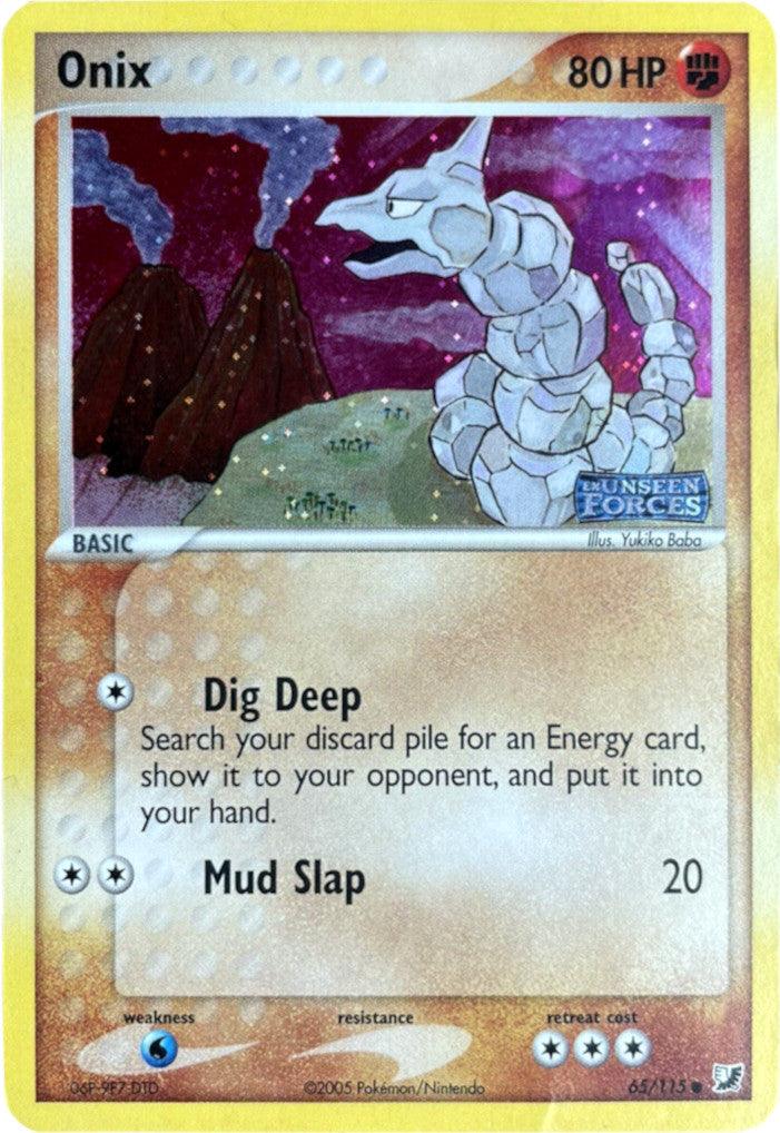 65, Common, EX: Unseen Forces, Fighting, Reverse Holofoil, Water[×2] Onix (65/115) (Stamped) [EX: Unseen Forces] - Trading Card World