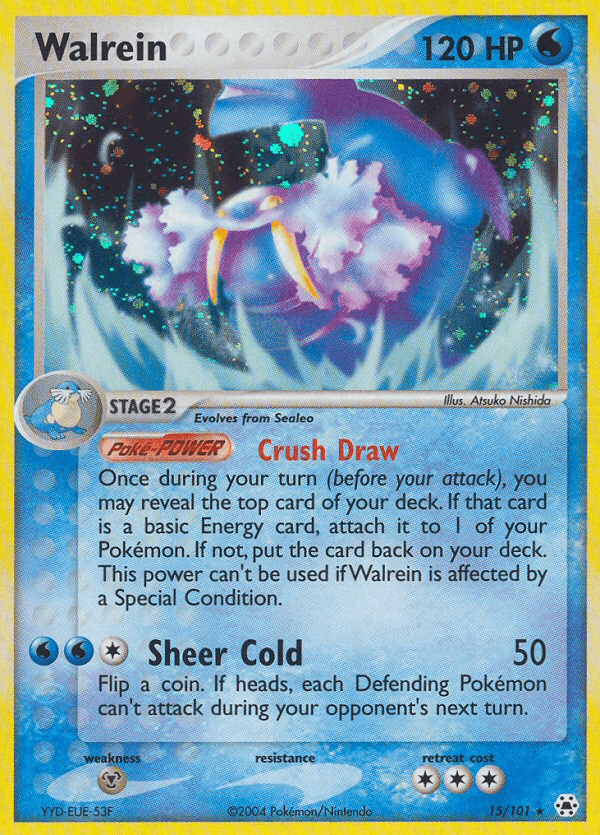 15, EX: Hidden Legends, Holo Rare, Holofoil, Metal[×2], Reverse Holofoil, Water Walrein (15/101) [EX: Hidden Legends] - Trading Card World