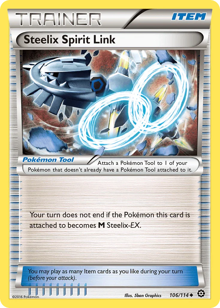106, Item, Normal, Reverse Holofoil, Uncommon, XY: Steam Siege Steelix Spirit Link (106/114) [XY: Steam Siege] - Trading Card World