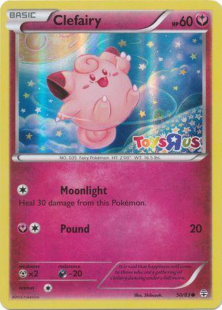50, Darkness[-20], Fairy, Holofoil, Metal[×2], Promo, XY: Generations Clefairy (50/83) (Toys R Us Promo) [XY: Generations] - Trading Card World