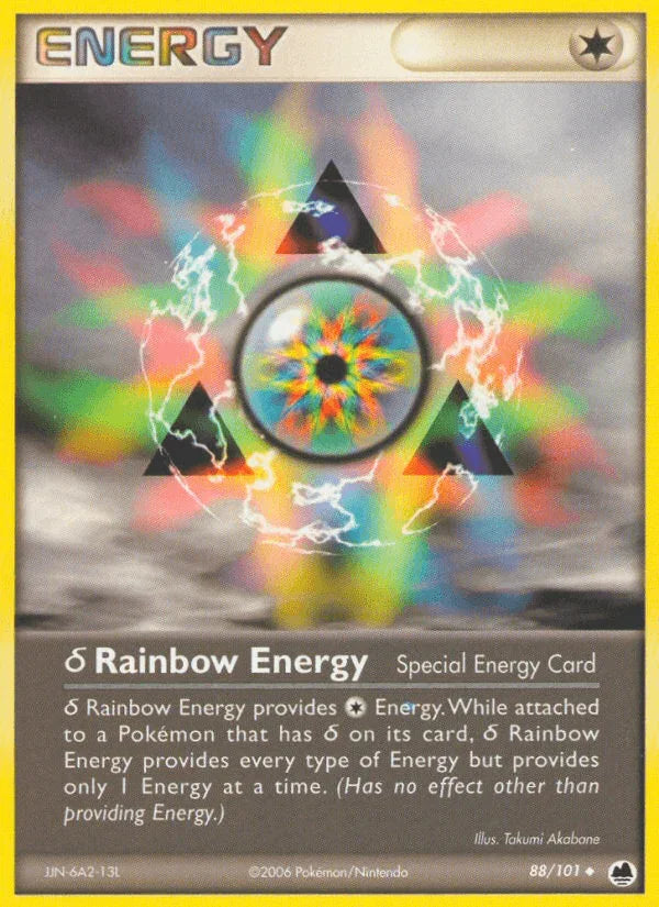 88, Energy, EX: Dragon Frontiers, Normal, Uncommon Rainbow Energy (88/101) (Delta Species) [EX: Dragon Frontiers] - Trading Card World