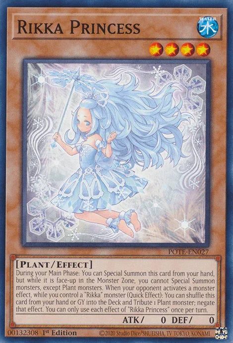 1st Edition, Common, Effect Monster, Plant, Power of the Elements, Unlimited, Water Rikka Princess [POTE-EN027] Common - Trading Card World