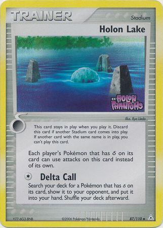 87, EX: Holon Phantoms, Reverse Holofoil, Stadium, Uncommon Holon Lake (87/110) (Stamped) [EX: Holon Phantoms] - Trading Card World