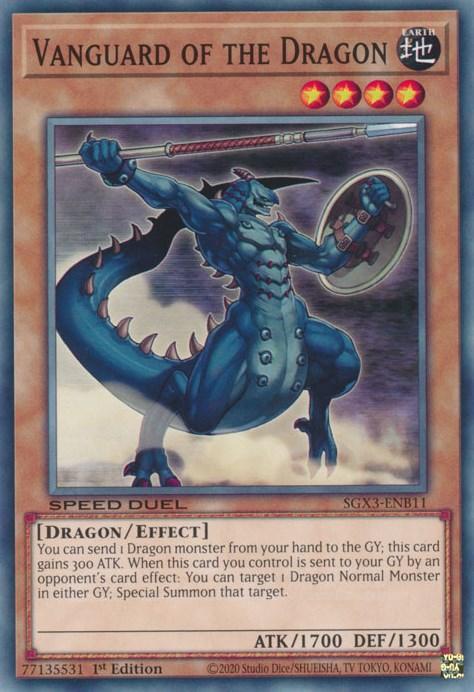 1st Edition, Common, Dragon, Earth, Effect Monster, Speed Duel GX: Duelists of Shadows Vanguard of the Dragon [SGX3-ENB11] Common - Trading Card World