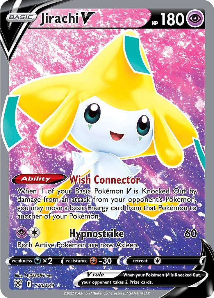 170, Darkness [x2], Fighting [-30], Holofoil, Psychic, Sword & Shield: Astral Radiance, Ultra Rare Jirachi V (170/189) [Sword & Shield: Astral Radiance] - Trading Card World
