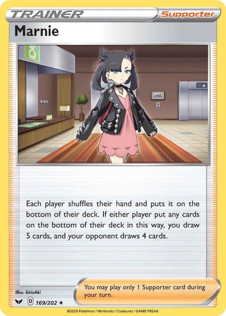 169, Normal, Rare, Supporter, Sword & Shield: Base Set Marnie (169/202) (Theme Deck Exclusive) [Sword & Shield: Base Set] - Trading Card World