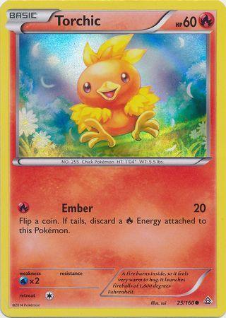 25, Fire, Holofoil, Promo, Water[×2], XY: Primal Clash Torchic (25/160) (Sheen Holo) [XY: Primal Clash] - Trading Card World