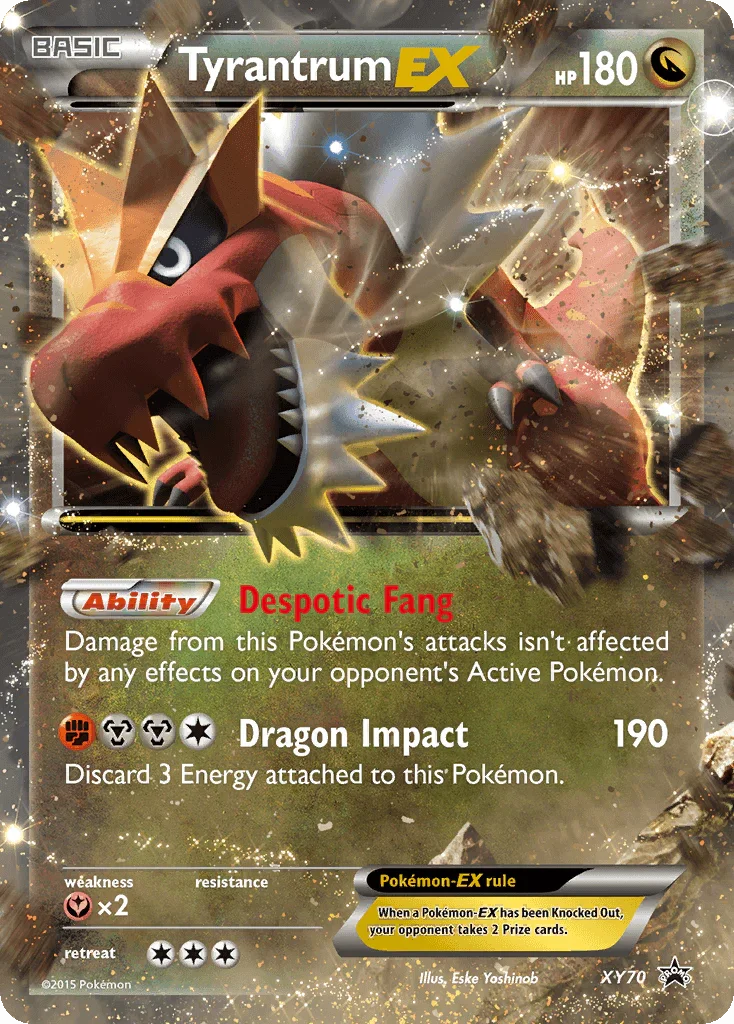 Dragon, Fairy[×2], Holofoil, Promo, XY70, XY: Black Star Promos Tyrantrum EX (XY70) [XY: Black Star Promos] - Trading Card World
