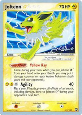 Fighting, Lightning, Metal[-20], Normal, Rare, World Championships 2008 Jolteon Star (101/108) (Psychic Lock - Jason Klaczynski) [World Championships 2008] - Trading Card World