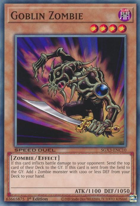 1st Edition, Common, Dark, Effect Monster, Speed Duel GX: Duelists of Shadows, Zombie Goblin Zombie [SGX3-ENC10] Common - Trading Card World