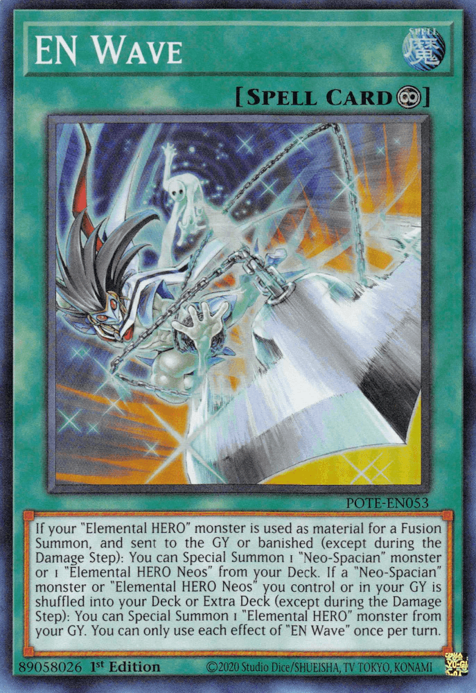 1st Edition, Continuous Spell, Power of the Elements, Spell, Super Rare, Unlimited EN Wave [POTE-EN053] Super Rare - Trading Card World