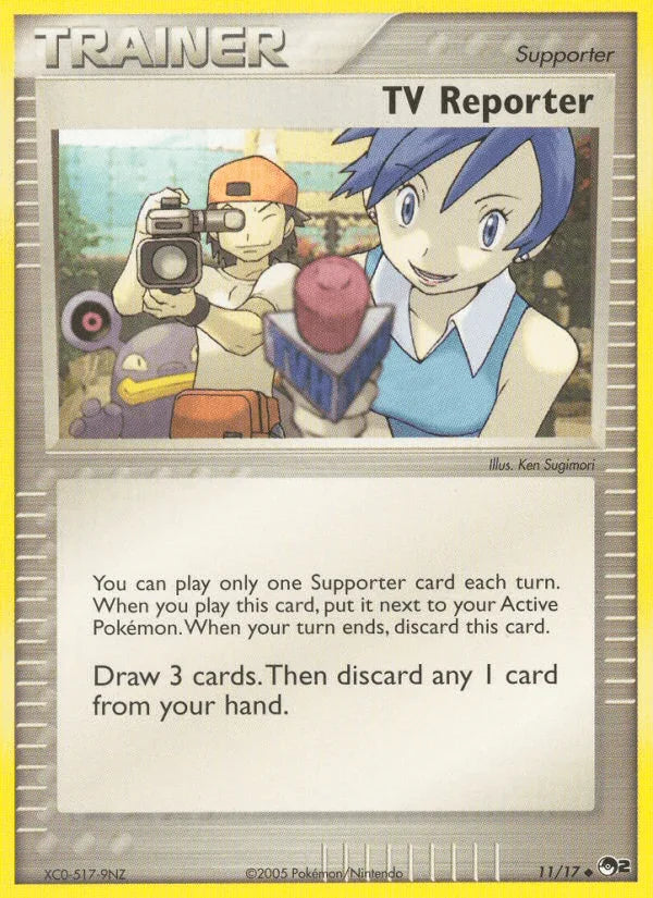 11, Normal, POP Series 2, Supporter, Uncommon TV Reporter (11/17) [POP Series 2] - Trading Card World