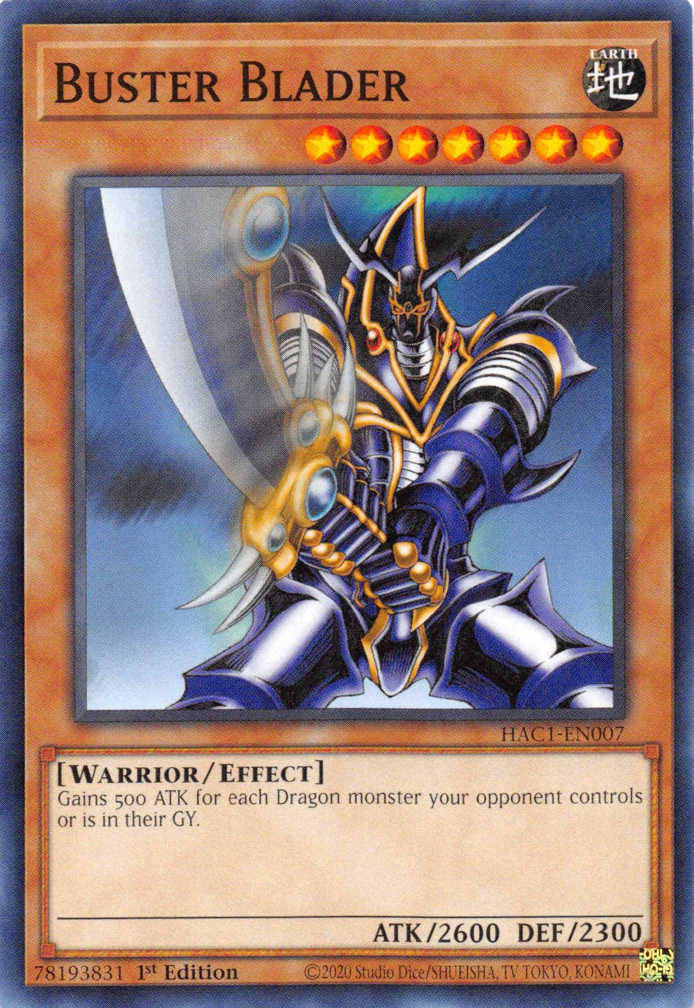 1st Edition, Earth, Effect Monster, Hidden Arsenal: Chapter 1, Parallel Rare, Warrior Buster Blader (Duel Terminal) [HAC1-EN007] Parallel Rare - Trading Card World