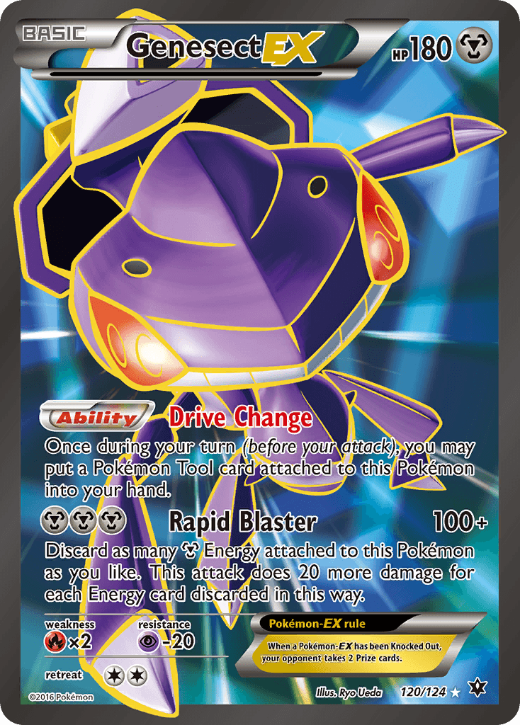 120, Fire[×2], Holofoil, Metal, Psychic[-20], Ultra Rare, XY: Fates Collide Genesect EX (120/124) [XY: Fates Collide] - Trading Card World