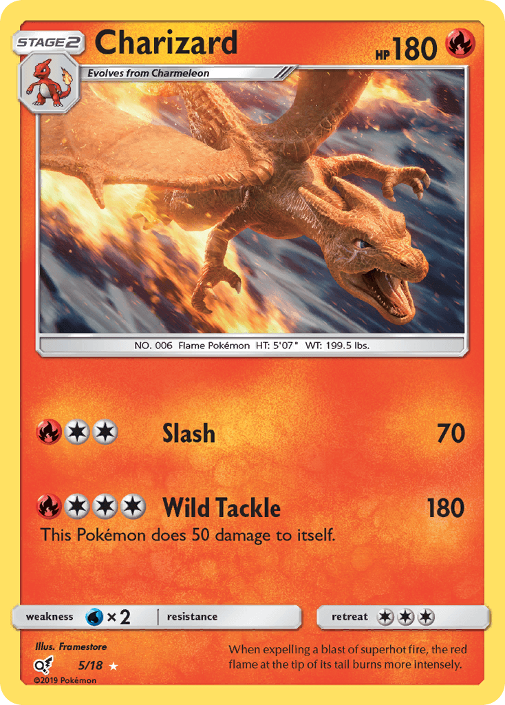 Fire, Holo Rare, Holofoil, Sun & Moon: Detective Pikachu, Water[×2] Charizard (5/18) [Sun & Moon: Detective Pikachu] - Trading Card World