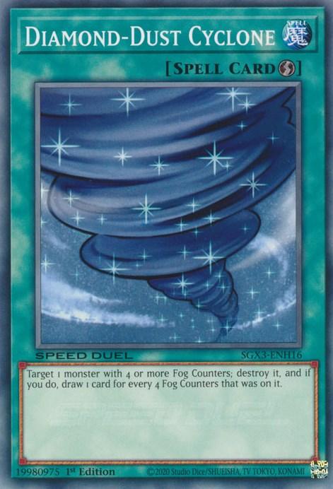 1st Edition, Common, Quick-Play Spell, Speed Duel GX: Duelists of Shadows, Spell Diamond-Dust Cyclone [SGX3-ENH16] Common - Trading Card World