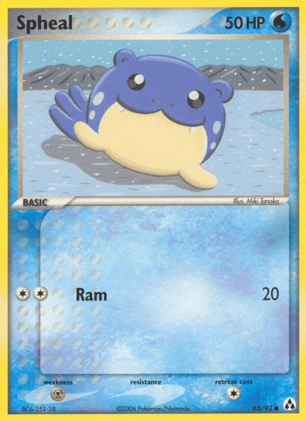 65, Common, EX: Legend Maker, Metal[×2], Normal, Water Spheal (65/92) [EX: Legend Maker] - Trading Card World