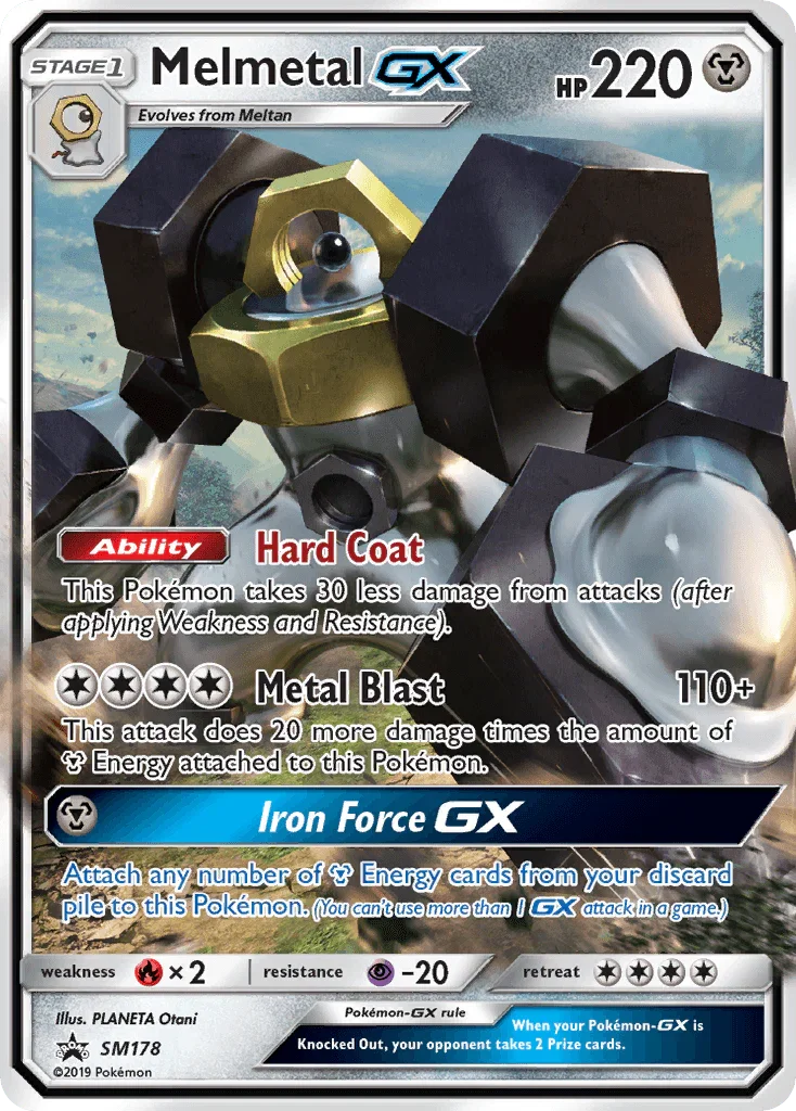 Black Star Promo, Fire[×2], Holofoil, Metal, Psychic[-20], SM178, Sun & Moon: Black Star Promos Melmetal GX (SM178) [Sun & Moon: Black Star Promos] - Trading Card World
