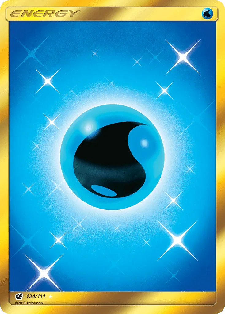 124, Holofoil, Secret Rare, Sun & Moon: Crimson Invasion, Water Water Energy (124/111) [Sun & Moon: Crimson Invasion] - Trading Card World