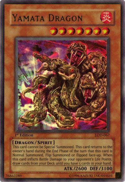1st Edition, Dragon, Fire, Legacy of Darkness, Spirit Monster, Ultra Rare, Unlimited Yamata Dragon [LOD-067] Ultra Rare - Trading Card World