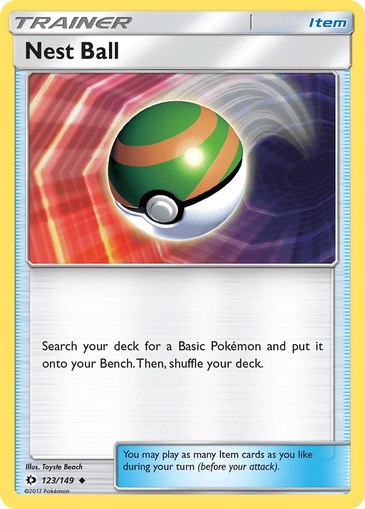 123, Item, Normal, Reverse Holofoil, Sun & Moon: Base Set, Uncommon Nest Ball (123/149) [Sun & Moon: Base Set] - Trading Card World