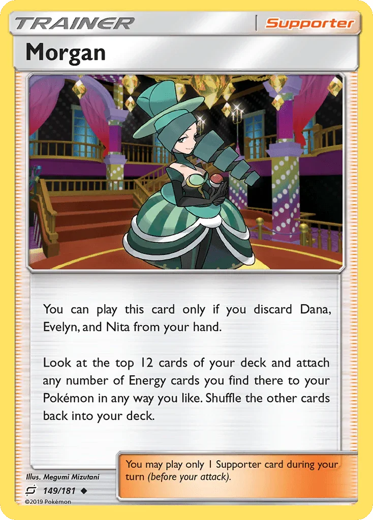 149, Normal, Reverse Holofoil, Sun & Moon: Team Up, Supporter, Uncommon Morgan (149/181) [Sun & Moon: Team Up] - Trading Card World