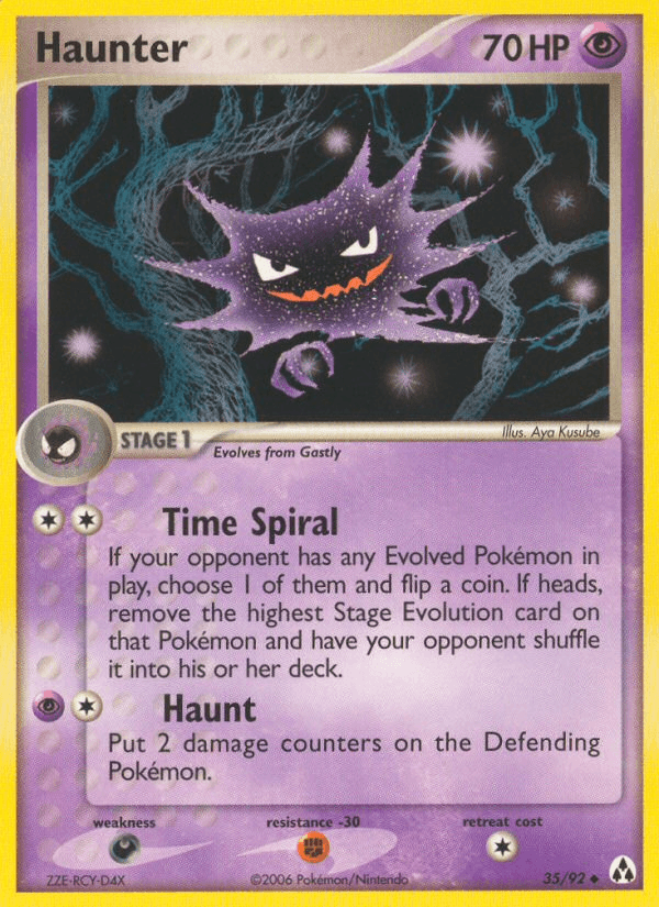 35, Darkness[×2], EX: Legend Maker, Fighting[-30], Normal, Psychic, Uncommon Haunter (35/92) [EX: Legend Maker] - Trading Card World