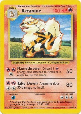 23, Base Set Unlimited, Fire, Normal, Uncommon, Water[×2] Arcanine (23/102) [Base Set Unlimited] - Trading Card World