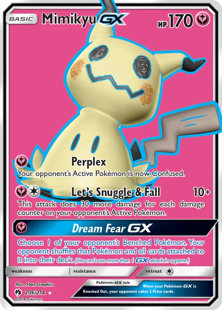 206, Fairy, Holofoil, Sun & Moon: Lost Thunder, Ultra Rare Mimikyu GX (206/214) [Sun & Moon: Lost Thunder] - Trading Card World