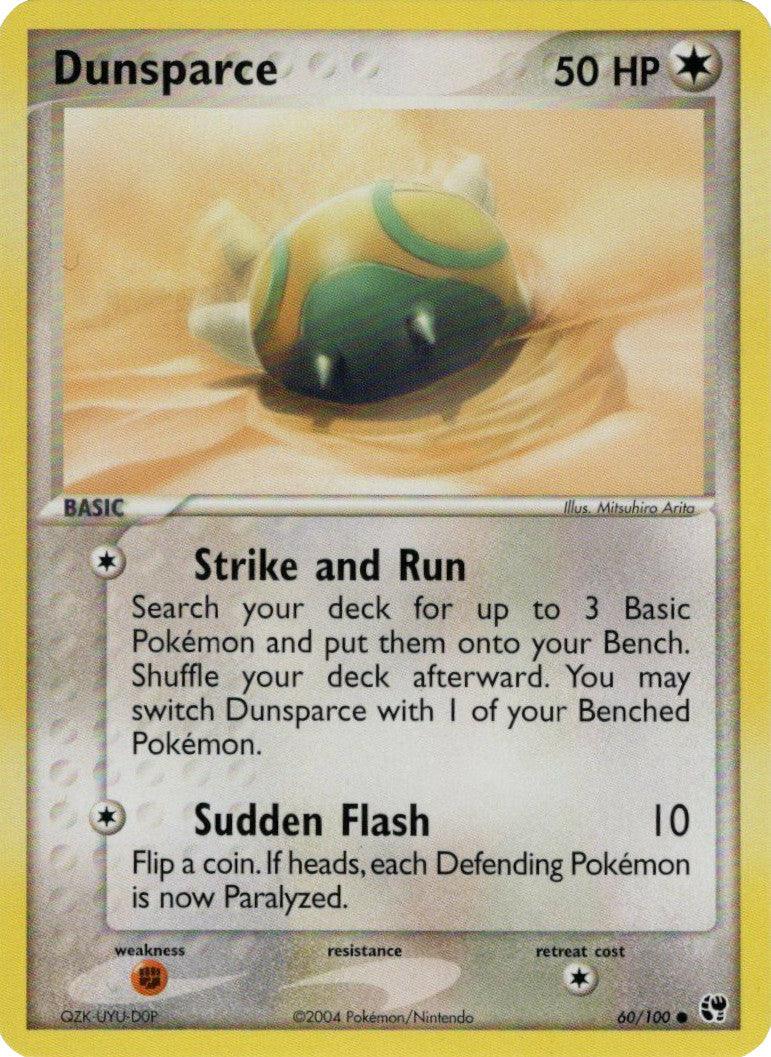 60, Colorless, Common, EX: Battle Stadium, Fighting[×2], Normal Dunsparce (60/100) [EX: Battle Stadium] - Trading Card World