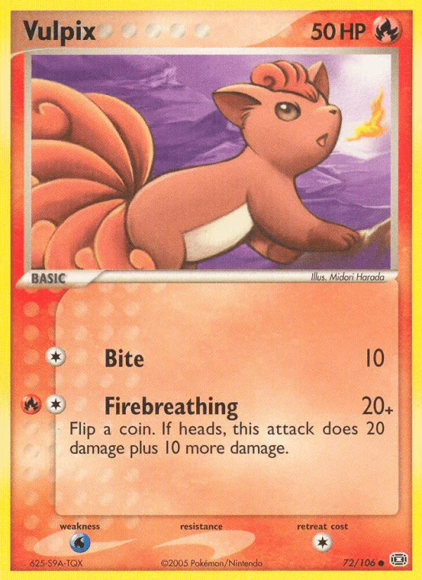 72, Common, EX: Emerald, Fire, Normal, Water[×2] Vulpix (72/106) [EX: Emerald] - Trading Card World