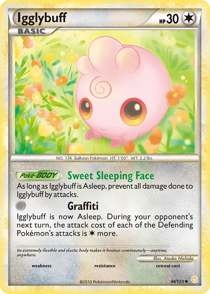 44, Colorless, HeartGold & SoulSilver: Base Set, Normal, Reverse Holofoil, Uncommon Igglybuff (44/123) [HeartGold & SoulSilver: Base Set] - Trading Card World