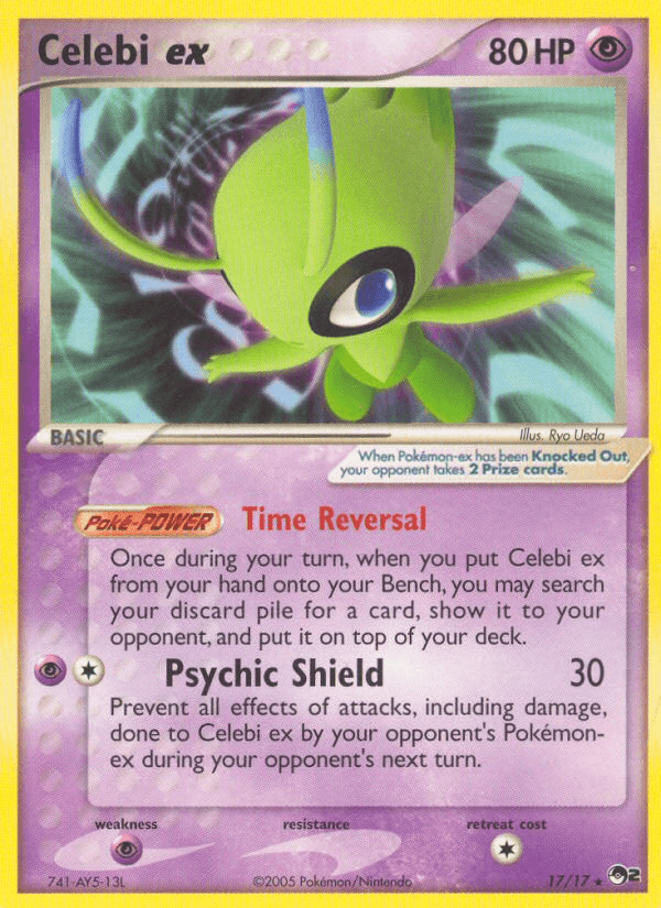 17, Normal, POP Series 2, Psychic, Psychic[×2], Ultra Rare Celebi ex (17/17) [POP Series 2] - Trading Card World