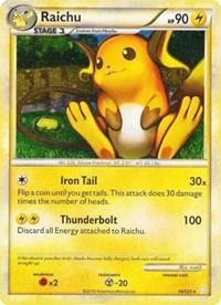 10, Fighting [x2], HeartGold & SoulSilver: Base Set, Holo Rare, Holofoil, Lightning, Metal [-20] Raichu (10/123) (Cracked Ice Holo) [HeartGold & SoulSilver: Base Set] - Trading Card World