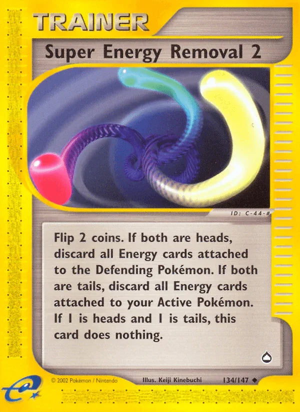 134, Aquapolis, Item, Normal, Reverse Holofoil, Uncommon Super Energy Removal 2 (134/147) [Aquapolis] - Trading Card World