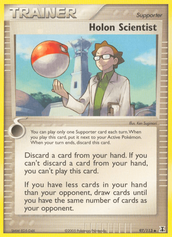 97, EX: Delta Species, Normal, Supporter, Uncommon Holon Scientist (97/113) [EX: Delta Species] - Trading Card World