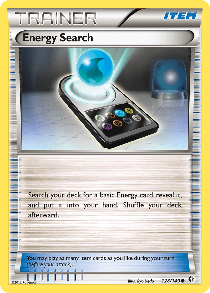 128, Black & White: Boundaries Crossed, Common, Item, Normal, Reverse Holofoil Energy Search (128/149) [Black & White: Boundaries Crossed] - Trading Card World