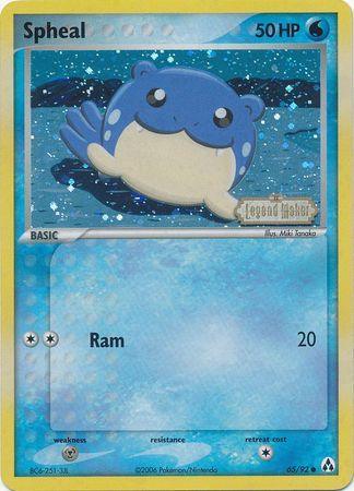65, Common, EX: Legend Maker, Metal[×2], Reverse Holofoil, Water Spheal (65/92) (Stamped) [EX: Legend Maker] - Trading Card World