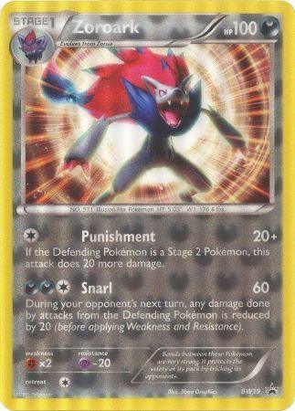 Black & White: Black Star Promos, BW19, Darkness, Fighting[×2], Holofoil, Promo, Psychic[-20] Zoroark (BW19) (Jumbo Card) [Black & White: Black Star Promos] - Trading Card World