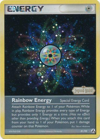 81, EX: Legend Maker, Rare, Reverse Holofoil Rainbow Energy (81/92) (Stamped) [EX: Legend Maker] - Trading Card World