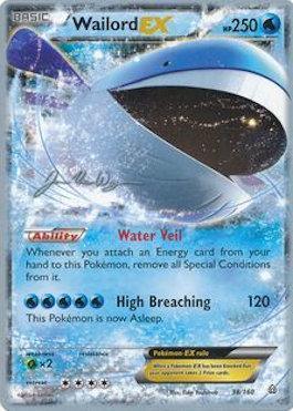 38, Grass[×2], Normal, Ultra Rare, Water, World Championships 2015 Wailord EX (38/160) (HonorStoise - Jacob Van Wagner) [World Championships 2015] - Trading Card World