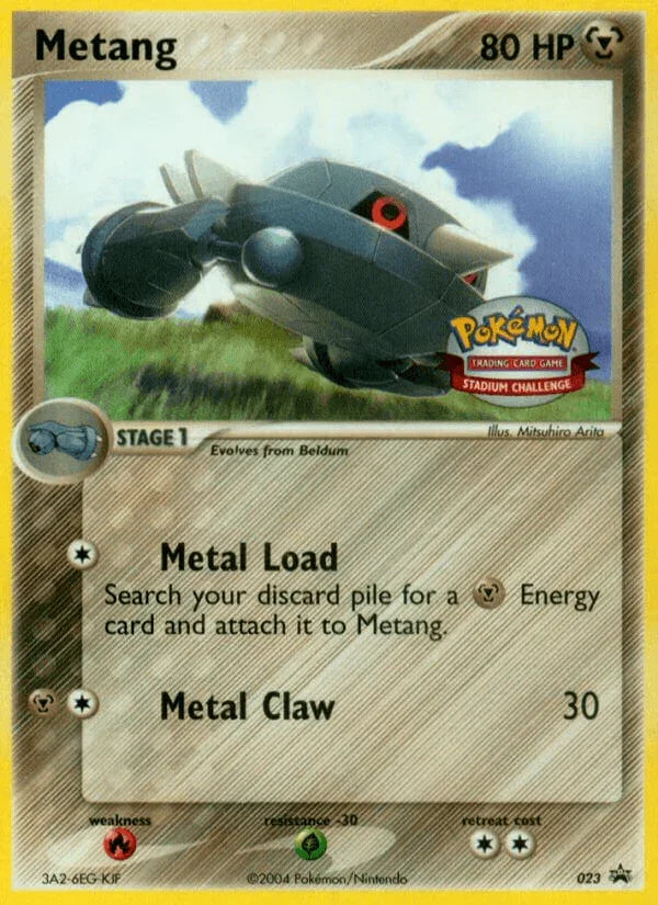 023, Black Star Promo, Fire[×2], Grass[-30], Metal, Nintendo: Black Star Promos, Normal Metang (023) [Nintendo: Black Star Promos] - Trading Card World