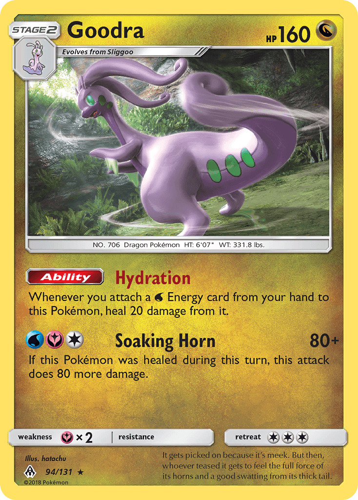 94, Dragon, Fairy[×2], Holo Rare, Holofoil, Reverse Holofoil, Sun & Moon: Forbidden Light Goodra (94/131) [Sun & Moon: Forbidden Light] - Trading Card World