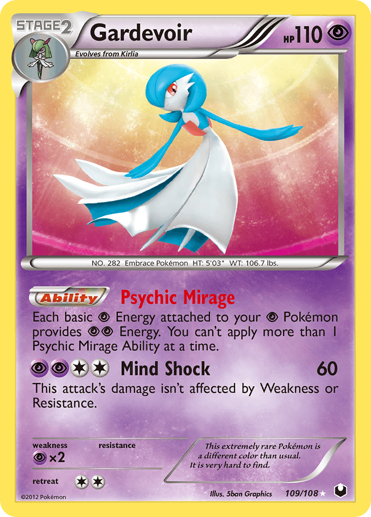 109, Black & White: Dark Explorers, Holofoil, Psychic, Psychic[×2], Secret Rare Gardevoir (109/108) [Black & White: Dark Explorers] - Trading Card World
