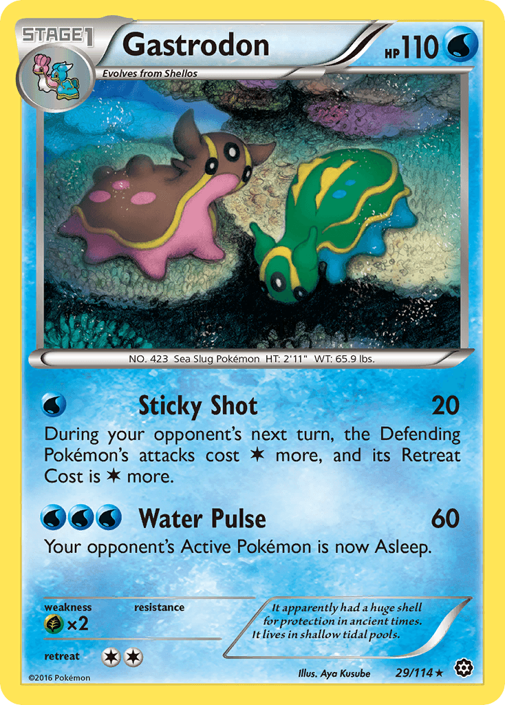 29, Grass[×2], Normal, Rare, Reverse Holofoil, Water, XY: Steam Siege Gastrodon (29/114) [XY: Steam Siege] - Trading Card World